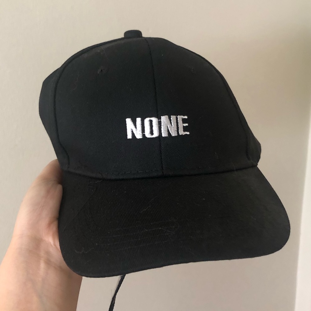Black NONE and UNTITLED Baseball Cap